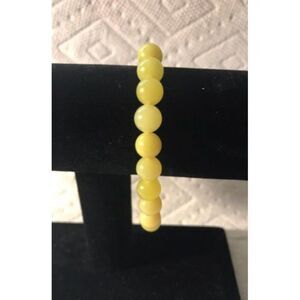 Lemon Jade Beaded Bracelet - 8mm